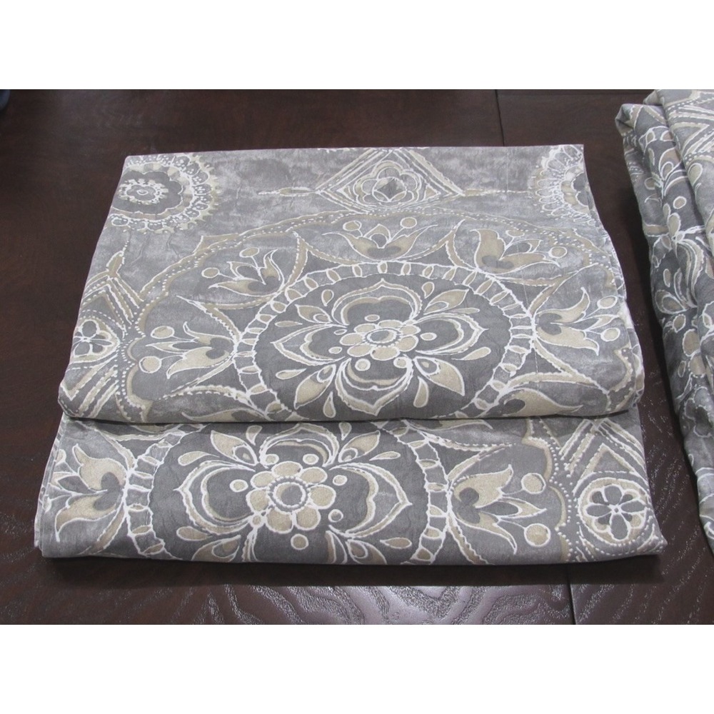 Pottery Barn Jacquelyn Medallion Organic Sateen Standard Shams Gray Boho
